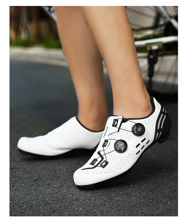 Speed Cycling Sneakers Road Bike Shoes Men Women Sports Route Cycling Shoes Self-locking Racing Bicycle Cleats Shoes for Shimano