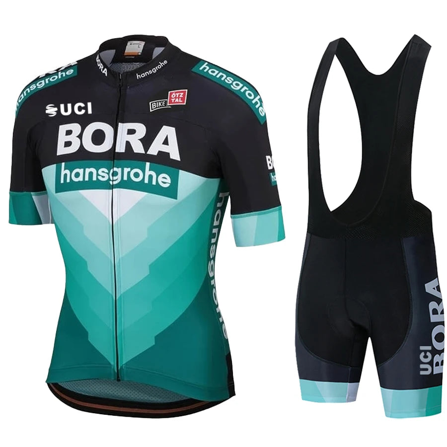 Men's Cycling Clothing Uniform Man Jersey Pro Team 2023 UCI BORA Bike Mtb Clothes Suit Complete Outfit Male Pants Blouse Bib Set