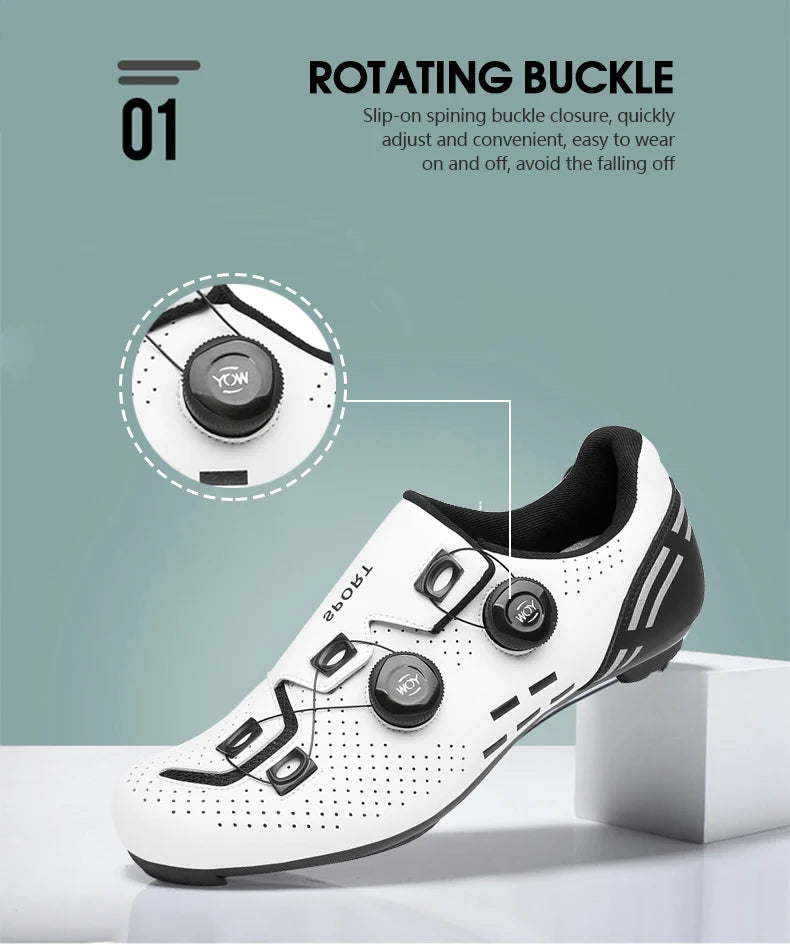Speed Cycling Sneakers Road Bike Shoes Men Women Sports Route Cycling Shoes Self-locking Racing Bicycle Cleats Shoes for Shimano