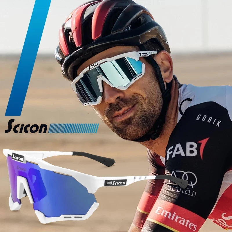 SCICON Polarized Cycling Glasses Mountain Bicycle Glasses Road Bike Cycling Eyewear Men Women Outdoor Sports Cycling Sunglasses