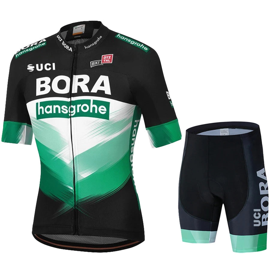 Men's Cycling Clothing Uniform Man Jersey Pro Team 2023 UCI BORA Bike Mtb Clothes Suit Complete Outfit Male Pants Blouse Bib Set
