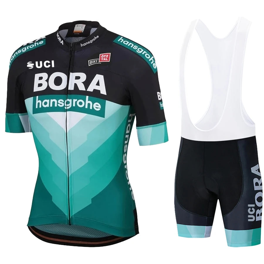 Men's Cycling Clothing Uniform Man Jersey Pro Team 2023 UCI BORA Bike Mtb Clothes Suit Complete Outfit Male Pants Blouse Bib Set