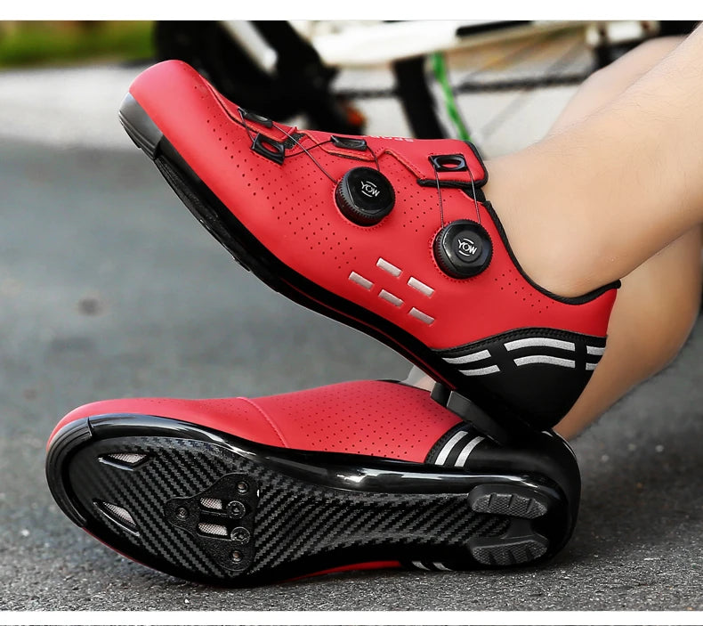 Speed Cycling Sneakers Road Bike Shoes Men Women Sports Route Cycling Shoes Self-locking Racing Bicycle Cleats Shoes for Shimano