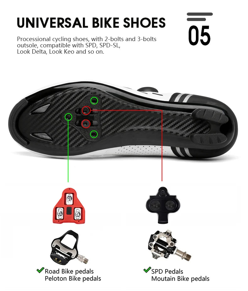 Speed Cycling Sneakers Road Bike Shoes Men Women Sports Route Cycling Shoes Self-locking Racing Bicycle Cleats Shoes for Shimano