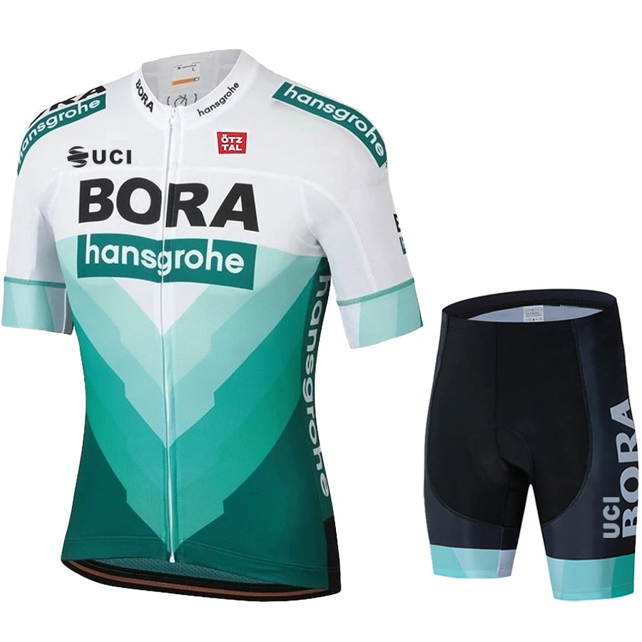 Men's Cycling Clothing Uniform Man Jersey Pro Team 2023 UCI BORA Bike Mtb Clothes Suit Complete Outfit Male Pants Blouse Bib Set