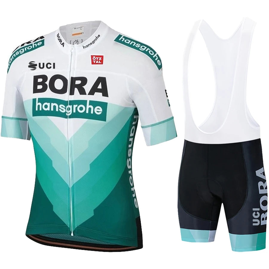 Men's Cycling Clothing Uniform Man Jersey Pro Team 2023 UCI BORA Bike Mtb Clothes Suit Complete Outfit Male Pants Blouse Bib Set
