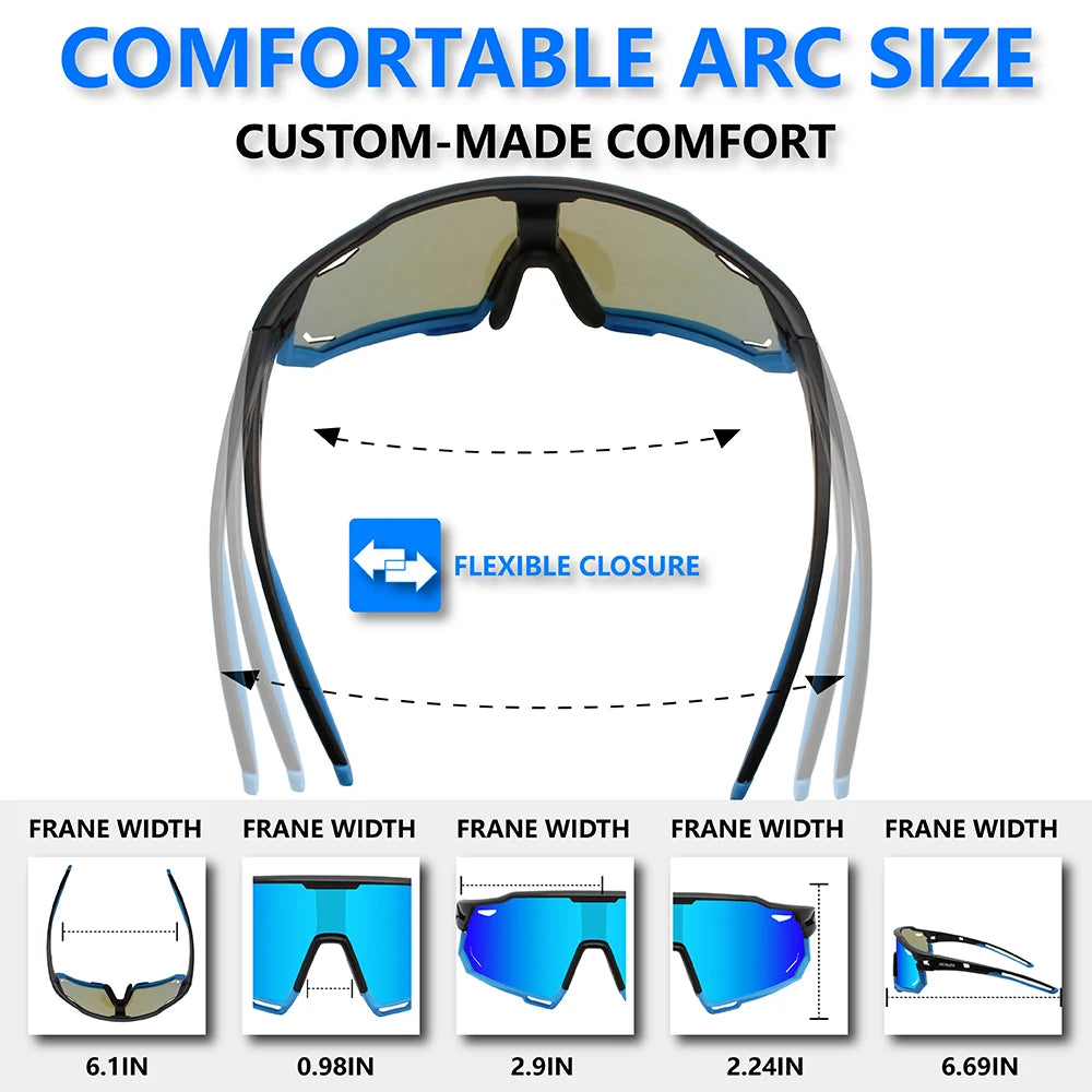 Photochromic Sports Sunglasses Mens Women Baseball Sunglasses Biking Cycling Sunglasses for Teens UV400 Protection