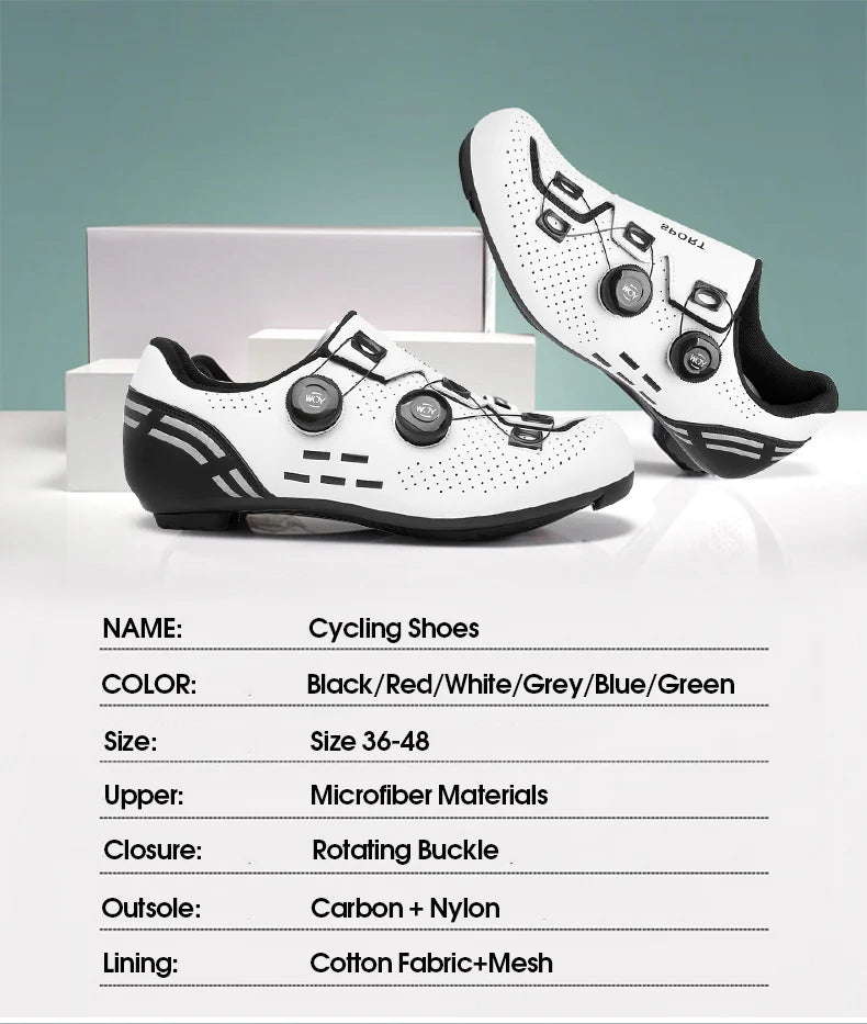 Speed Cycling Sneakers Road Bike Shoes Men Women Sports Route Cycling Shoes Self-locking Racing Bicycle Cleats Shoes for Shimano