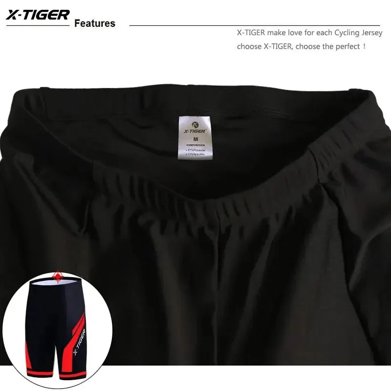 X-TIGER Cycling Shorts Men Gel Pad Bicycle Clothes MTB Road Bike Pants Anti-slip Leg Grips Bike Shorts Summer Outfit Clothes