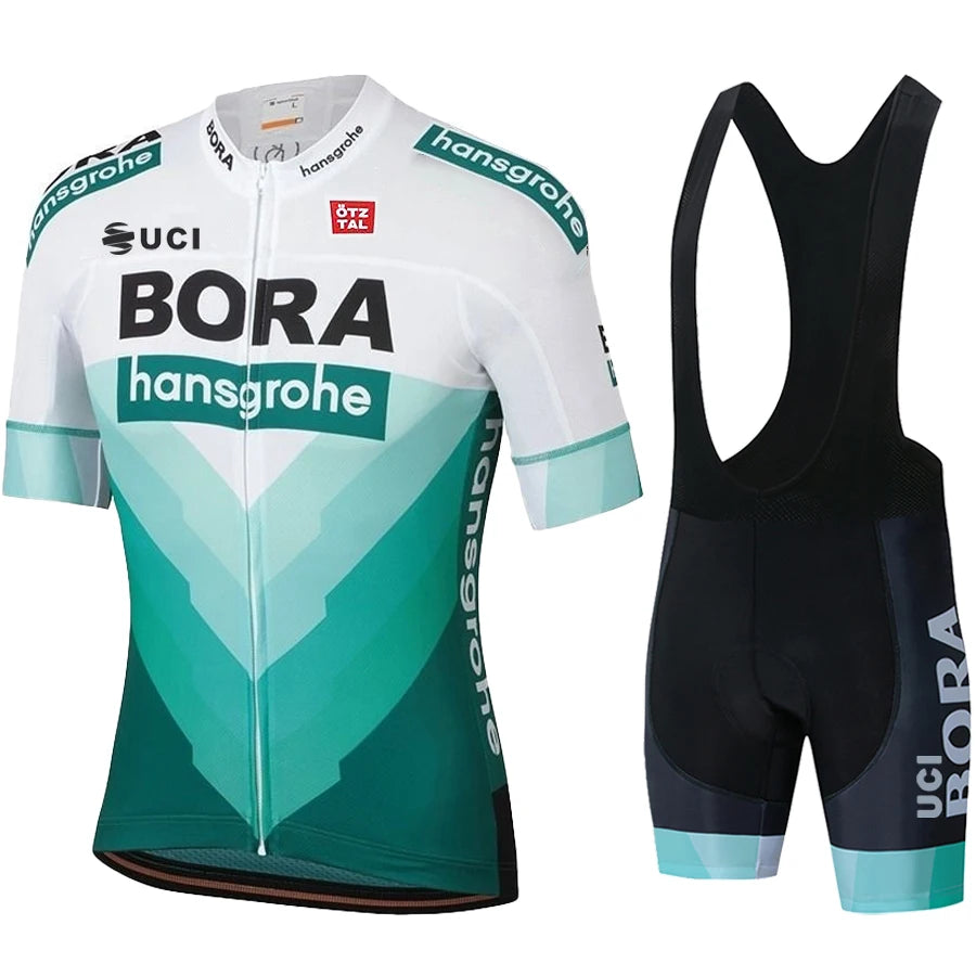 Men's Cycling Clothing Uniform Man Jersey Pro Team 2023 UCI BORA Bike Mtb Clothes Suit Complete Outfit Male Pants Blouse Bib Set