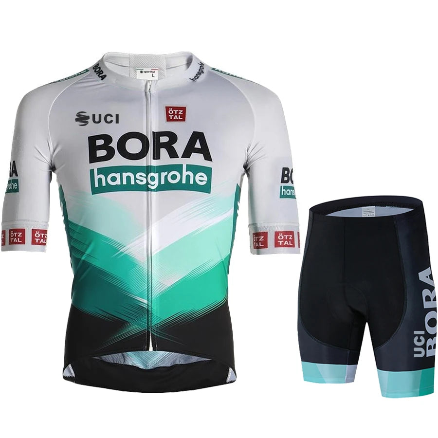 Men's Cycling Clothing Uniform Man Jersey Pro Team 2023 UCI BORA Bike Mtb Clothes Suit Complete Outfit Male Pants Blouse Bib Set