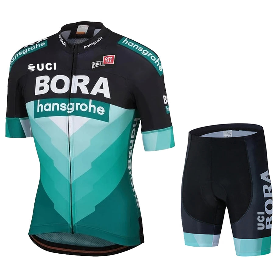 Men's Cycling Clothing Uniform Man Jersey Pro Team 2023 UCI BORA Bike Mtb Clothes Suit Complete Outfit Male Pants Blouse Bib Set