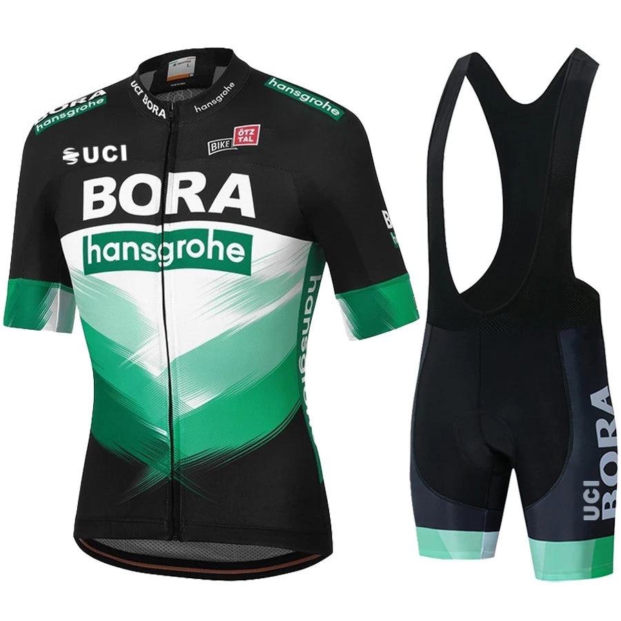 Men's Cycling Clothing Uniform Man Jersey Pro Team 2023 UCI BORA Bike Mtb Clothes Suit Complete Outfit Male Pants Blouse Bib Set